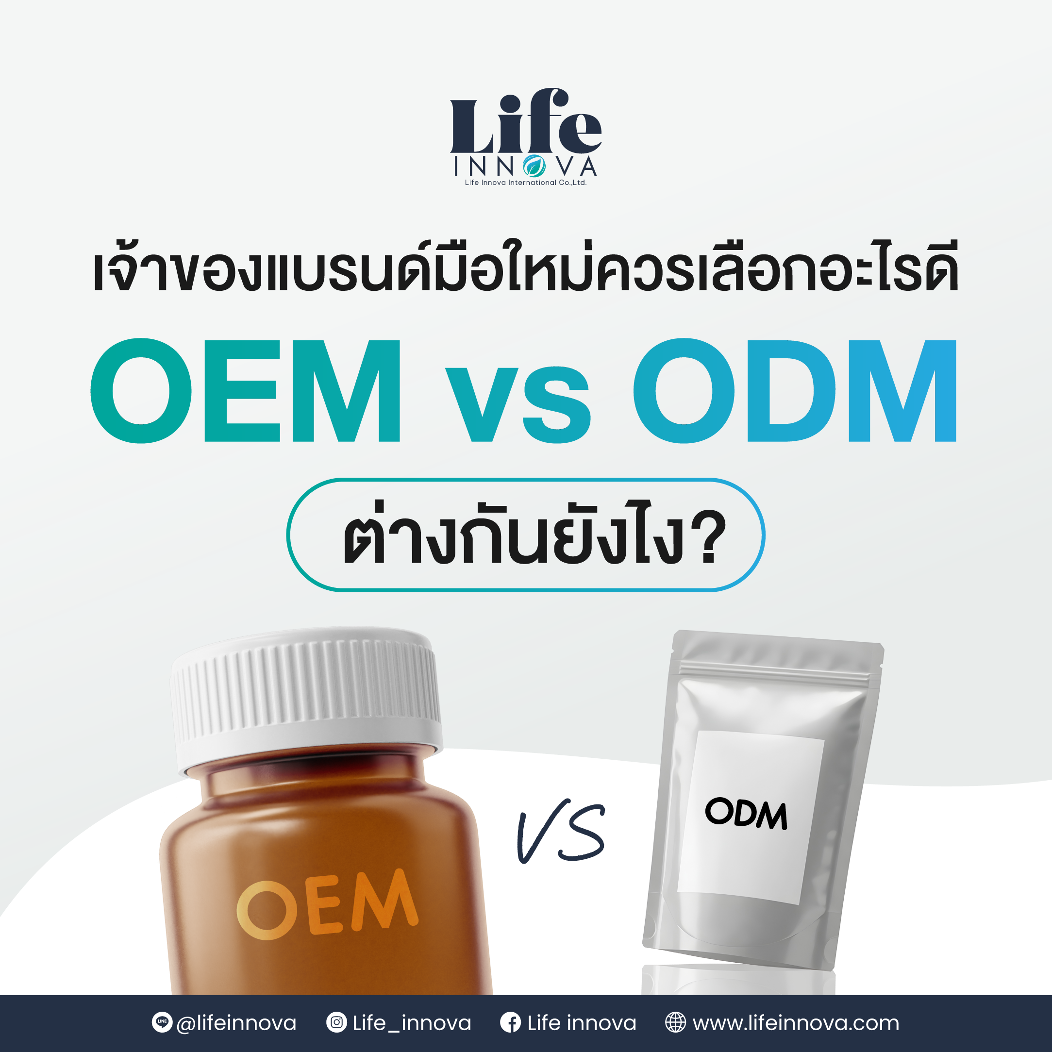 OEM vs ODM ต่างกันยังไง? เจ้าของแบรนด์มือใหม่ควรเลือกอะไรดี